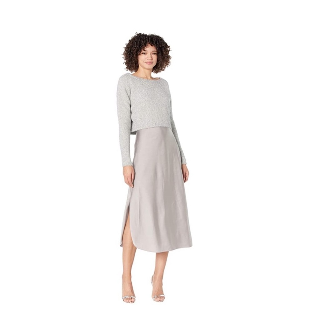 All saints Rosetta tinsel sweater in silver